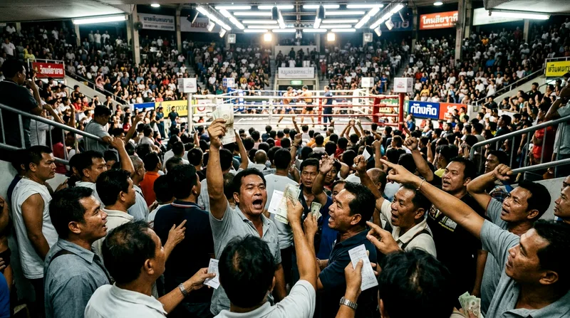 Crowd in general admission section cheering during match