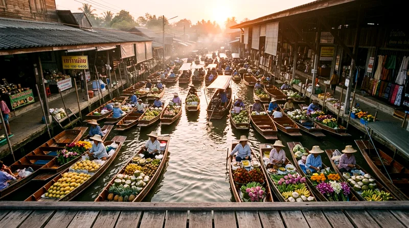 Floating Market Day Trip Bangkok: Damnoen Saduak vs Amphawa